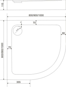 Душевой поддон Aquanet HX515 90*90*15