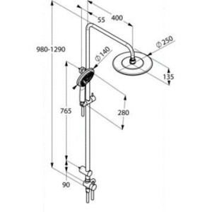 Душевая стойка Kludi Freshline 6709005